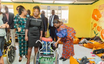 Pastor Dorcas Rigathi at PWDs School in TransNzoia